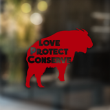Love Protect Conserve Takin - Decal - Animals Anonymous Apparel