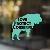 Love Protect Conserve Takin - Decal - Animals Anonymous Apparel