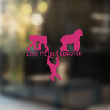 Apes - Love Protect Conserve - Vinyl Decal (Made to Order)