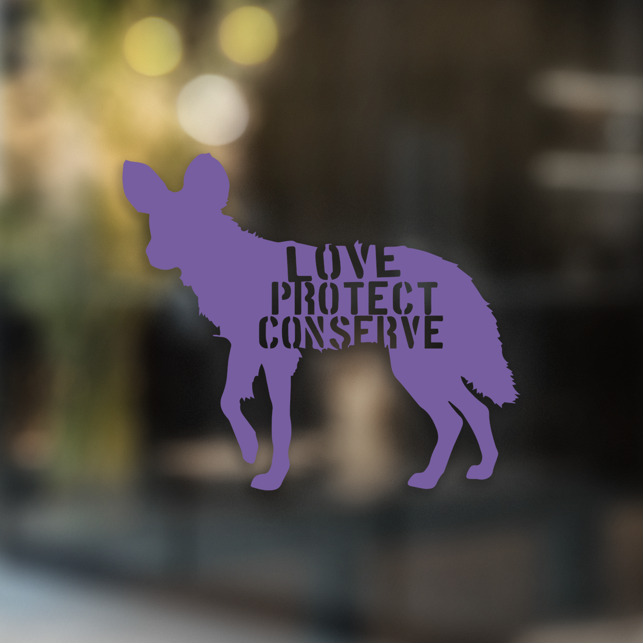 Love Protect Conserve Painted Dog - Decal - Animals Anonymous Apparel