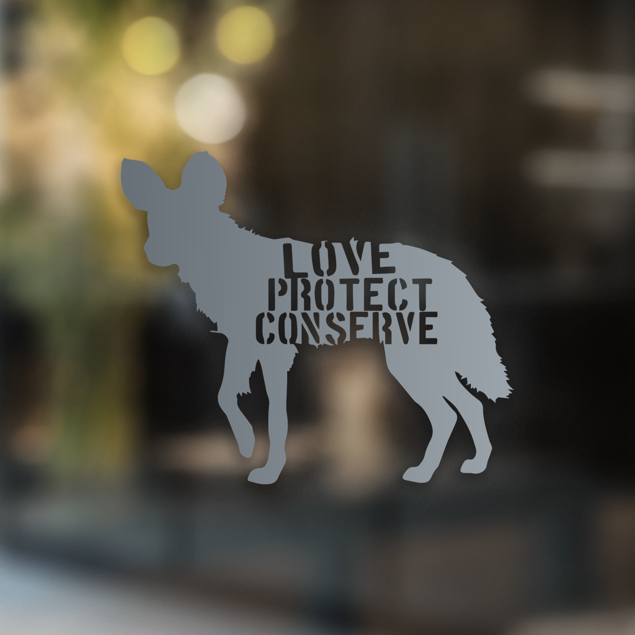 Love Protect Conserve Painted Dog - Decal - Animals Anonymous Apparel