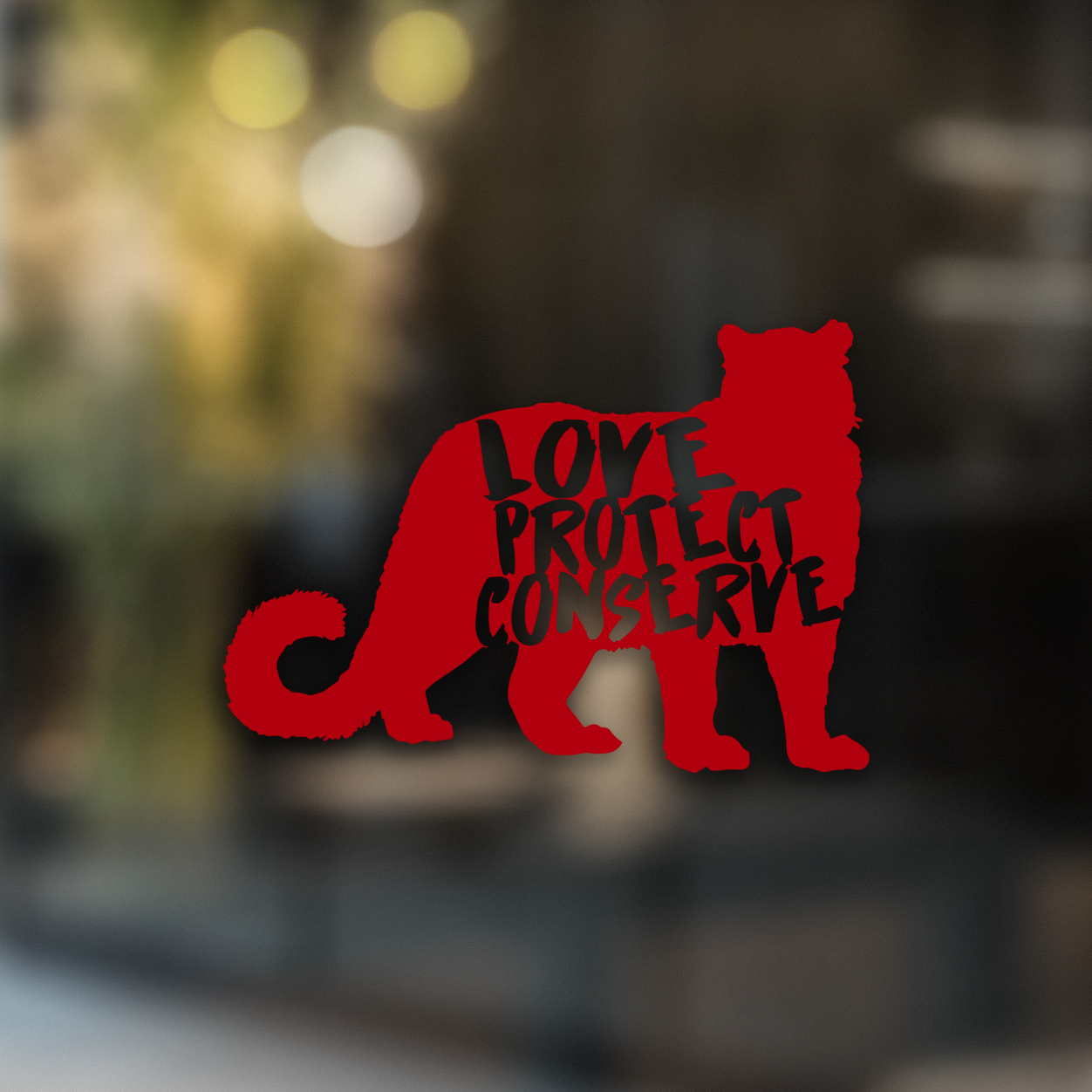 Love Protect Conserve Snow Leopard - Decal - Animals Anonymous Apparel