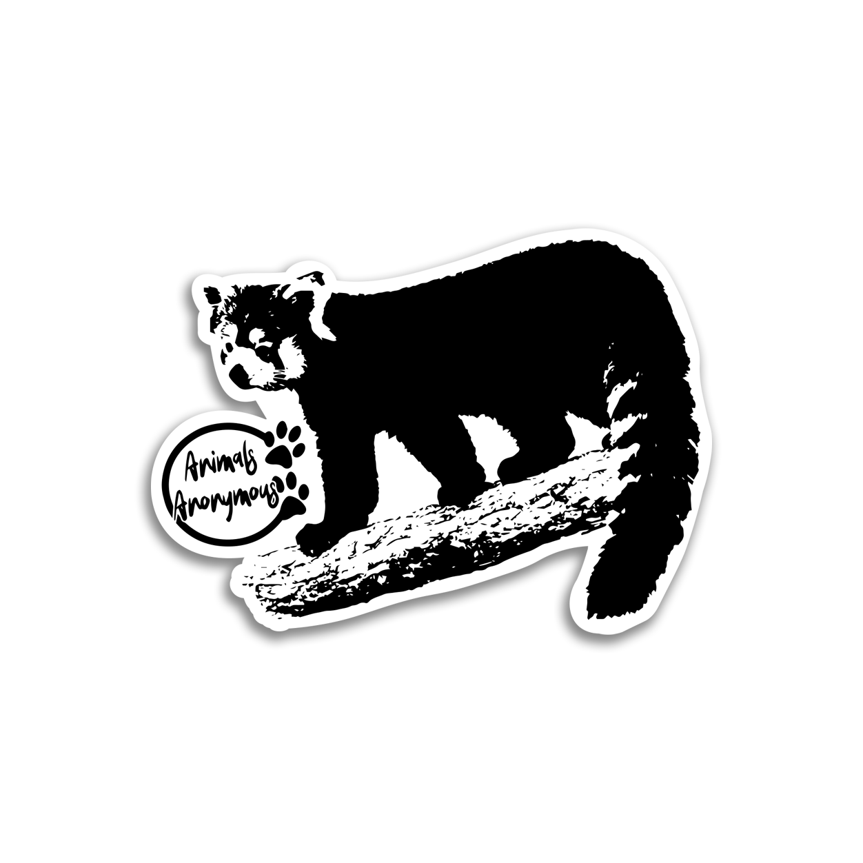 Red Panda on a Branch - Sticker - Animals Anonymous Apparel