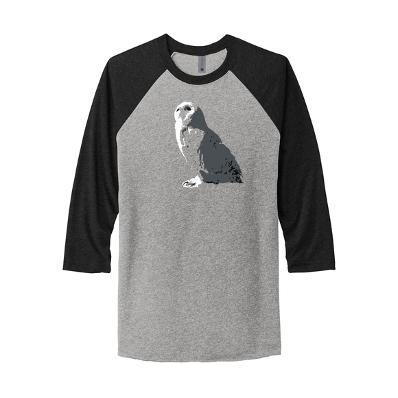 Snowy Owl Fundraiser - Unisex Raglan (Pre order)