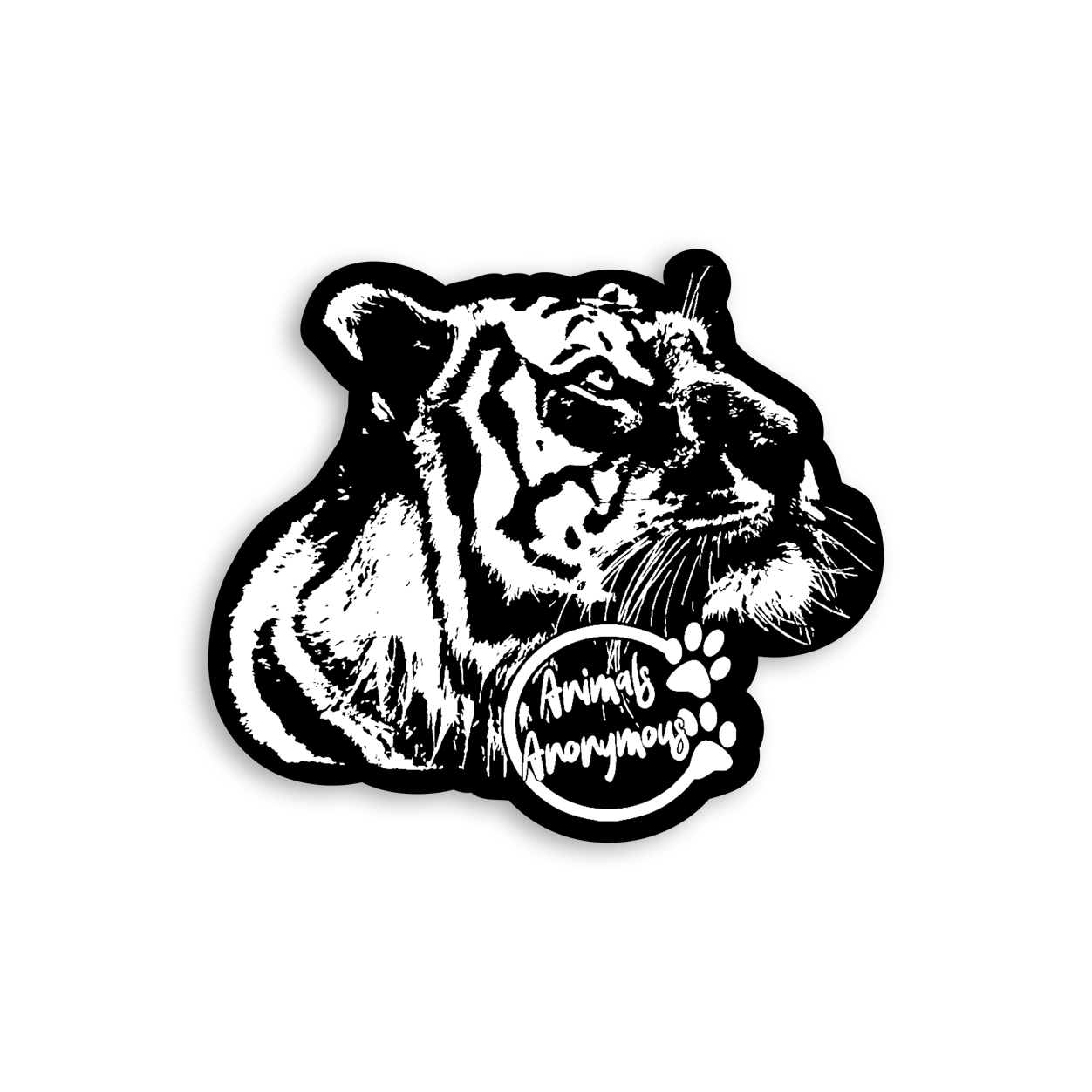 Tiger Face - Sticker - Animals Anonymous Apparel