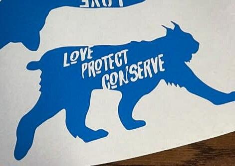 Lynx - Love Protect Conserve - Vinyl Decal - Animals Anonymous Apparel