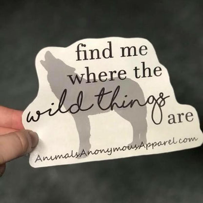 Wolf - Wild Things Vinyl Decal - Animals Anonymous Apparel