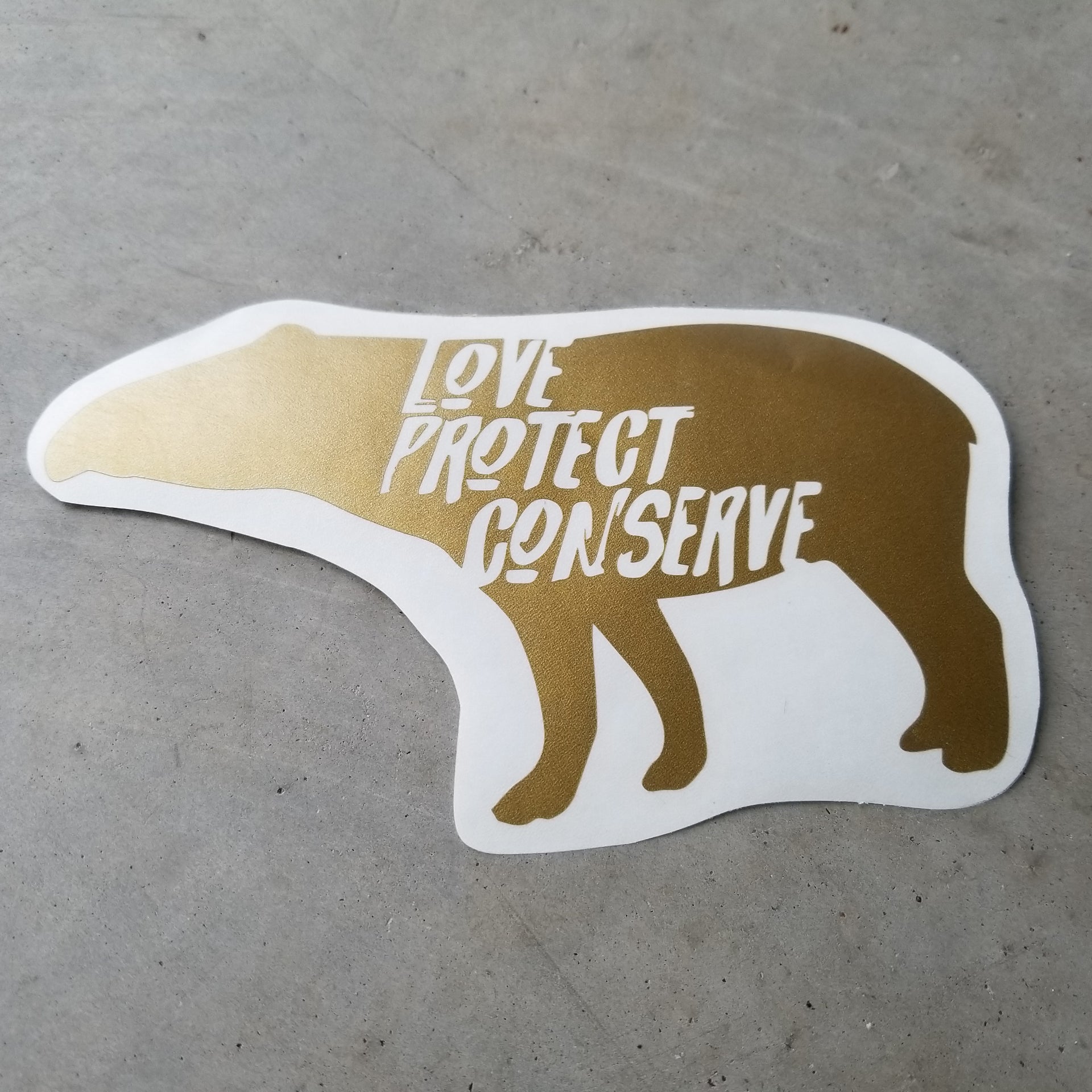 Tapir - Love Protect Conserve - Vinyl Decal - Animals Anonymous Apparel