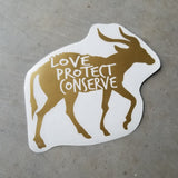 Bongo - Love Protect Conserve - Vinyl Decal - Animals Anonymous Apparel