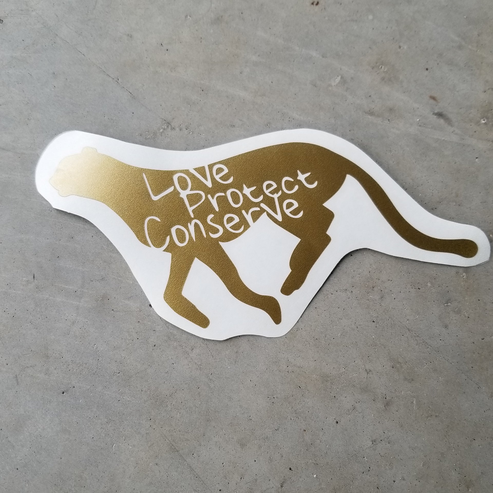 Cheetah - Love Protect Conserve - Vinyl Decal - Animals Anonymous Apparel