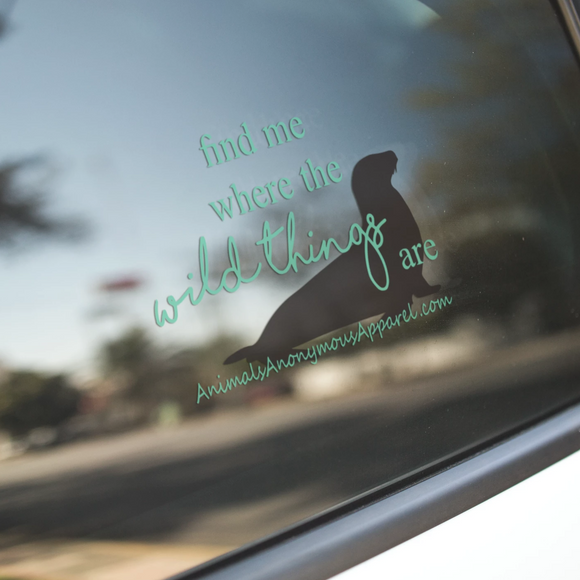 Sea Lion - Wild Things Vinyl Decal - Animals Anonymous Apparel